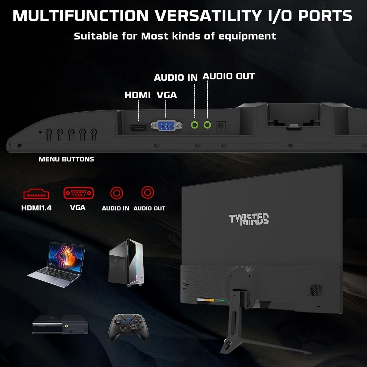 Twisted Minds TM24FHD100IPS FHD 100Hz 1ms IPS Gaming Monitor
