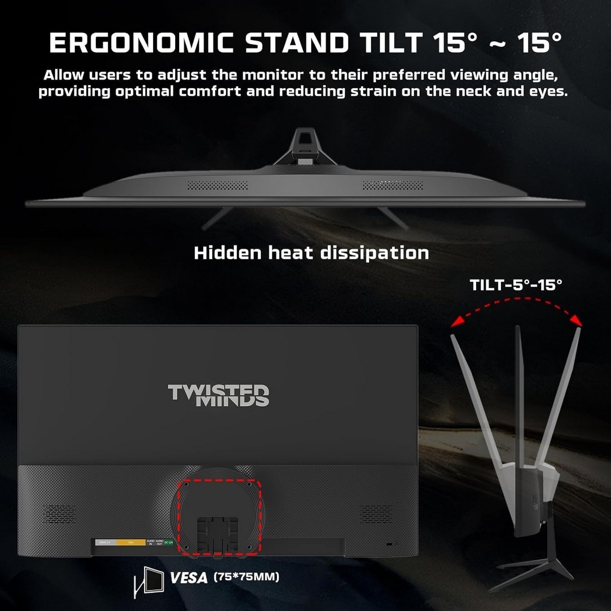 Twisted Minds TM24FHD100IPS FHD 100Hz 1ms IPS Gaming Monitor