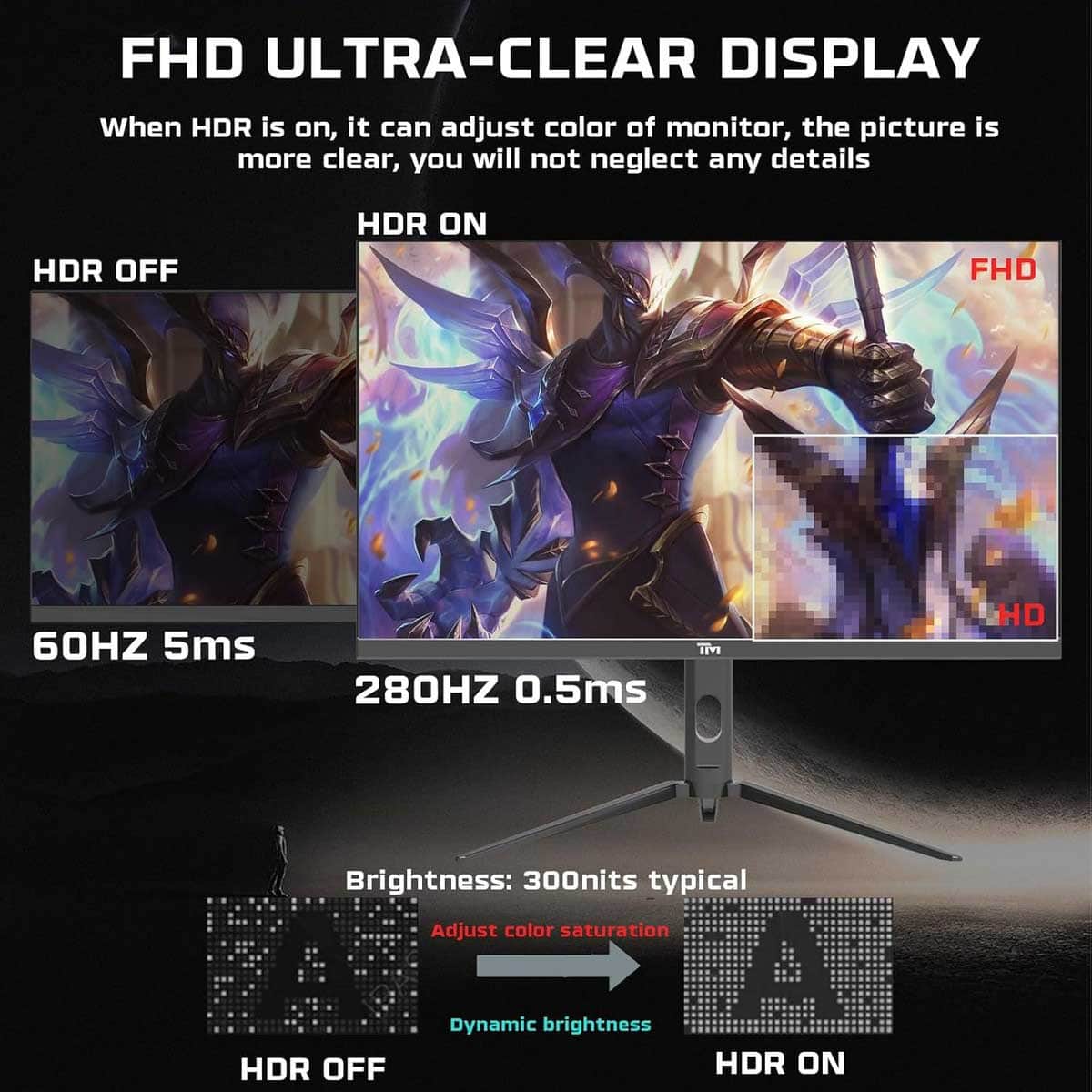 Twisted Minds 27" TM27FHD280IPS Supreme Series FHD 280Hz 0.5ms Fast IPS Gaming Monitor