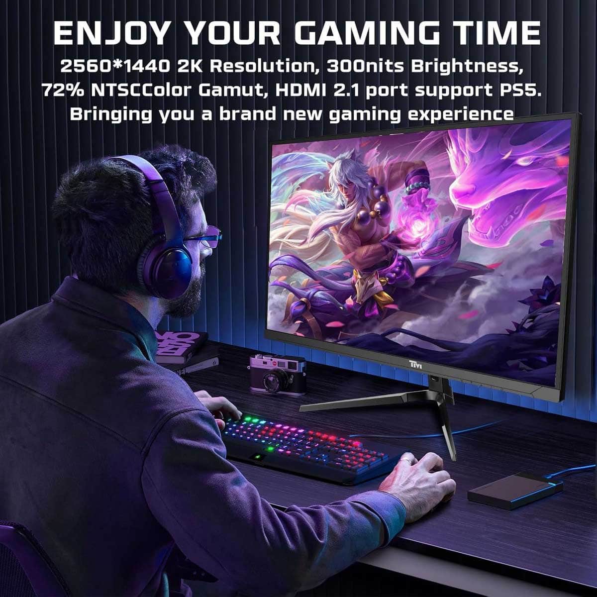 Twisted Minds 32" TM32QHD165VA Eclipse Series QHD 165Hz 1ms Fast VA Gaming Monitor