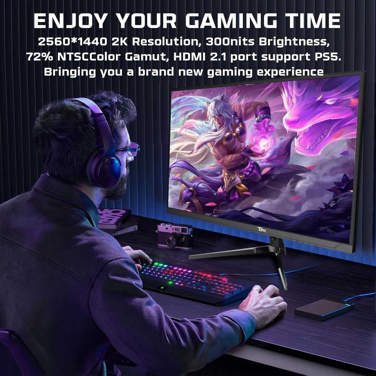 Twisted Minds 32" TM32QHD165VA Eclipse Series QHD 165Hz 1ms Fast VA Gaming Monitor