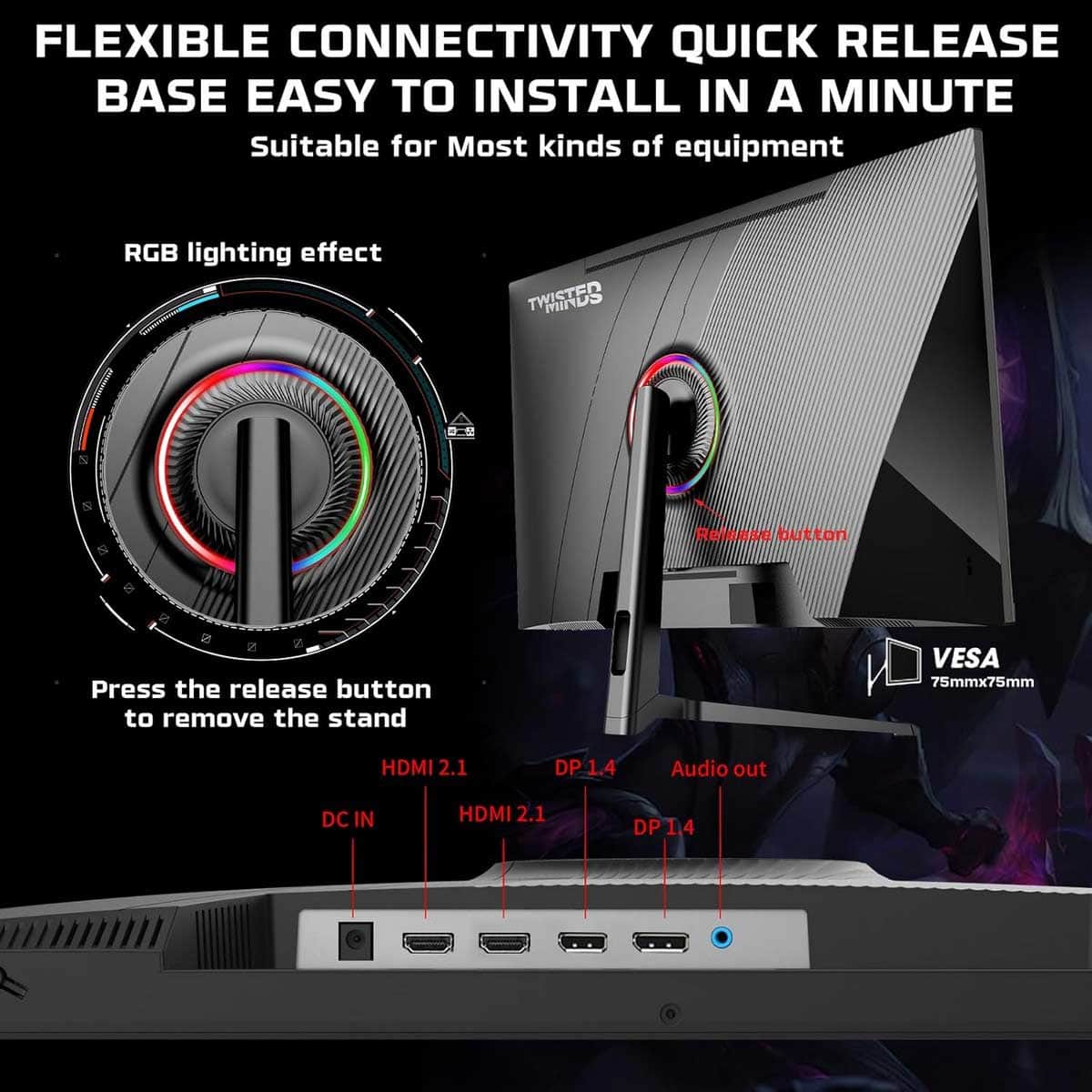 Twisted Minds 32" TM32QHD240VA QHD 240Hz 0.5ms VA Gaming Monitor