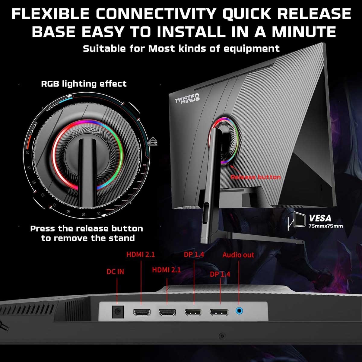 Twisted Minds 32" TM32QHD240VA QHD 240Hz 0.5ms VA Gaming Monitor