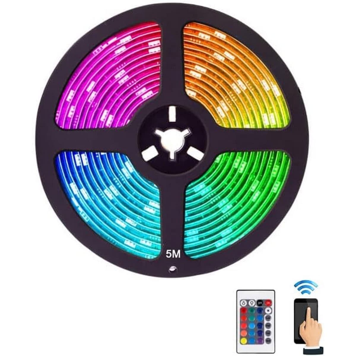 تويستد مايندز شريط إضاءة RGB LED واي فاي للشاشات والتلفزيون بطول 5 متر
