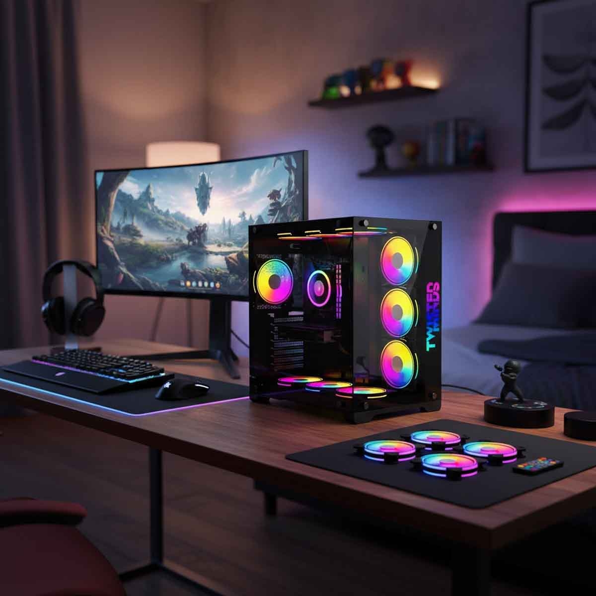 تويستد مايندز بولِت أسود كيس كمبيوتر ألعاب متوسط الحجم