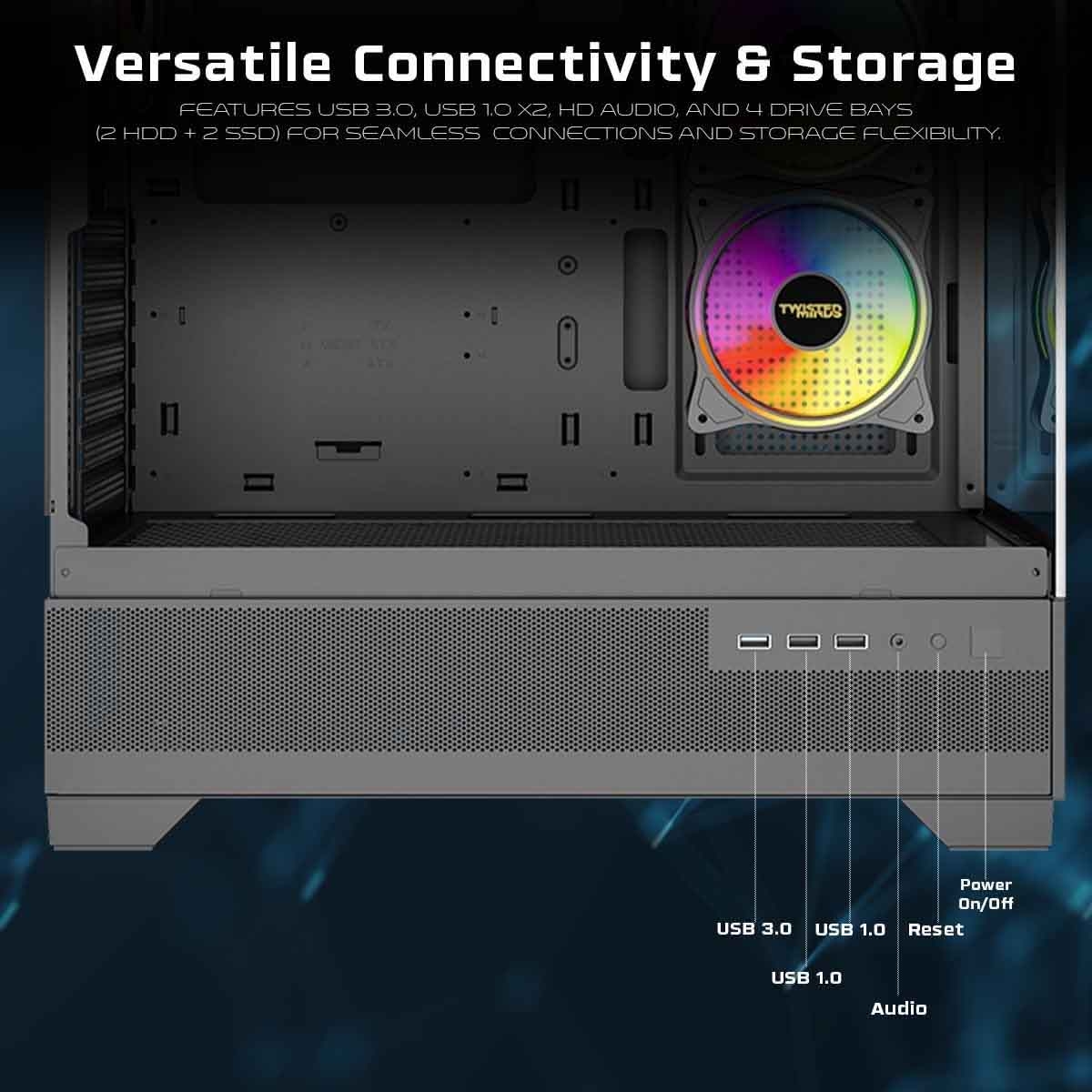 تويستد مايندز دارك بالس أسود كيس كمبيوتر ألعاب متوسط الحجم