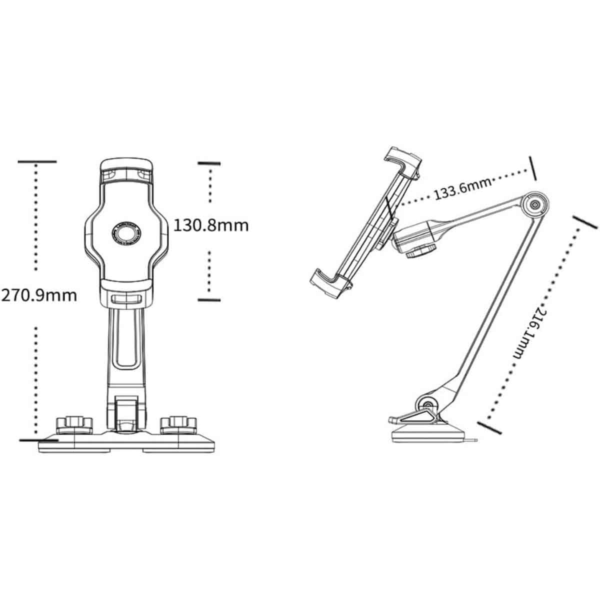 Twisted Minds Double Suction Cup Tablet Phone Holder