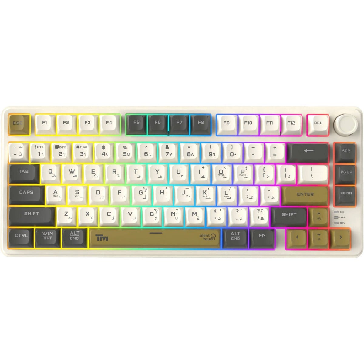 تويستد مايندز كيبورد ألعاب Imperium Pro Series بحجم 75% و80 مفتاح بتخطيط إنجليزي/عربي لاسلكي غشائي