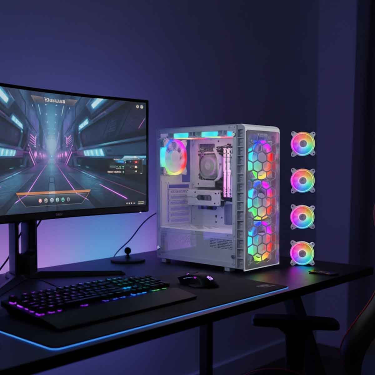 تويستد مايندز كيلستريك-03 أبيض كيس كمبيوتر ألعاب متوسط الحجم