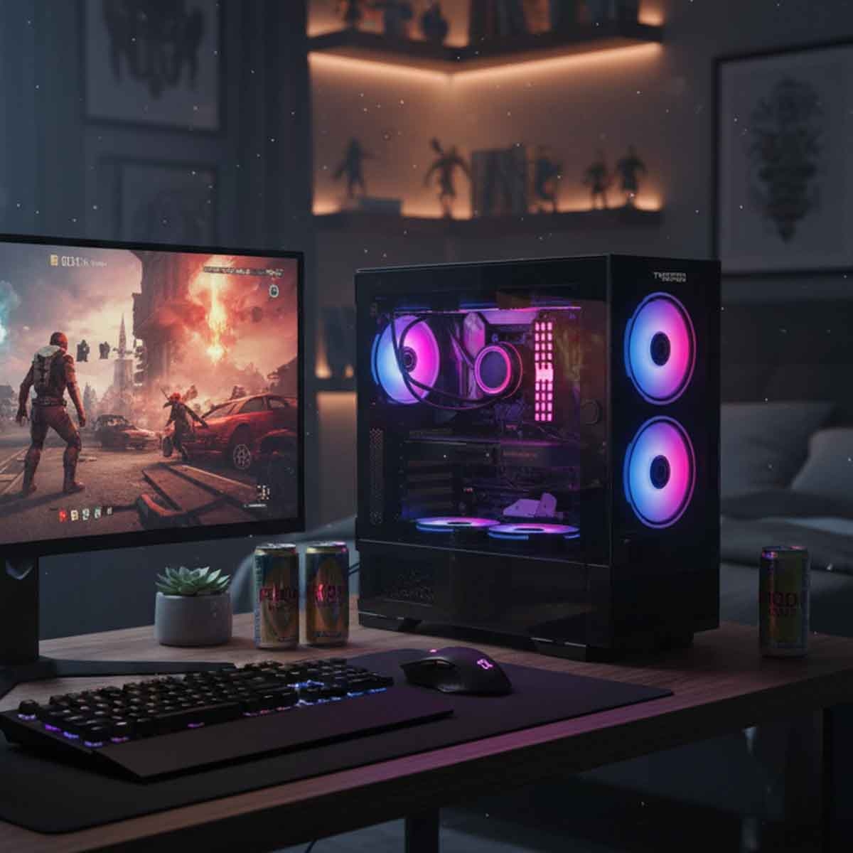 Twisted Minds Black Minimalist-04 Mid-Tower Gaming PC Case