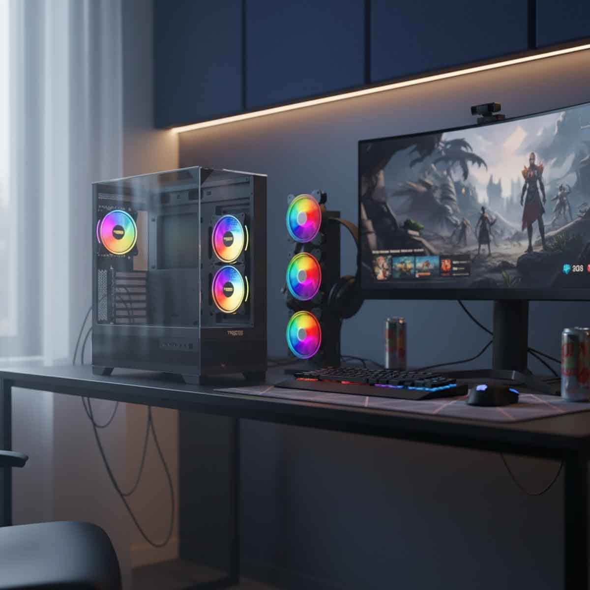 Twisted Minds Black Quantum Mid-Tower Gaming PC Case