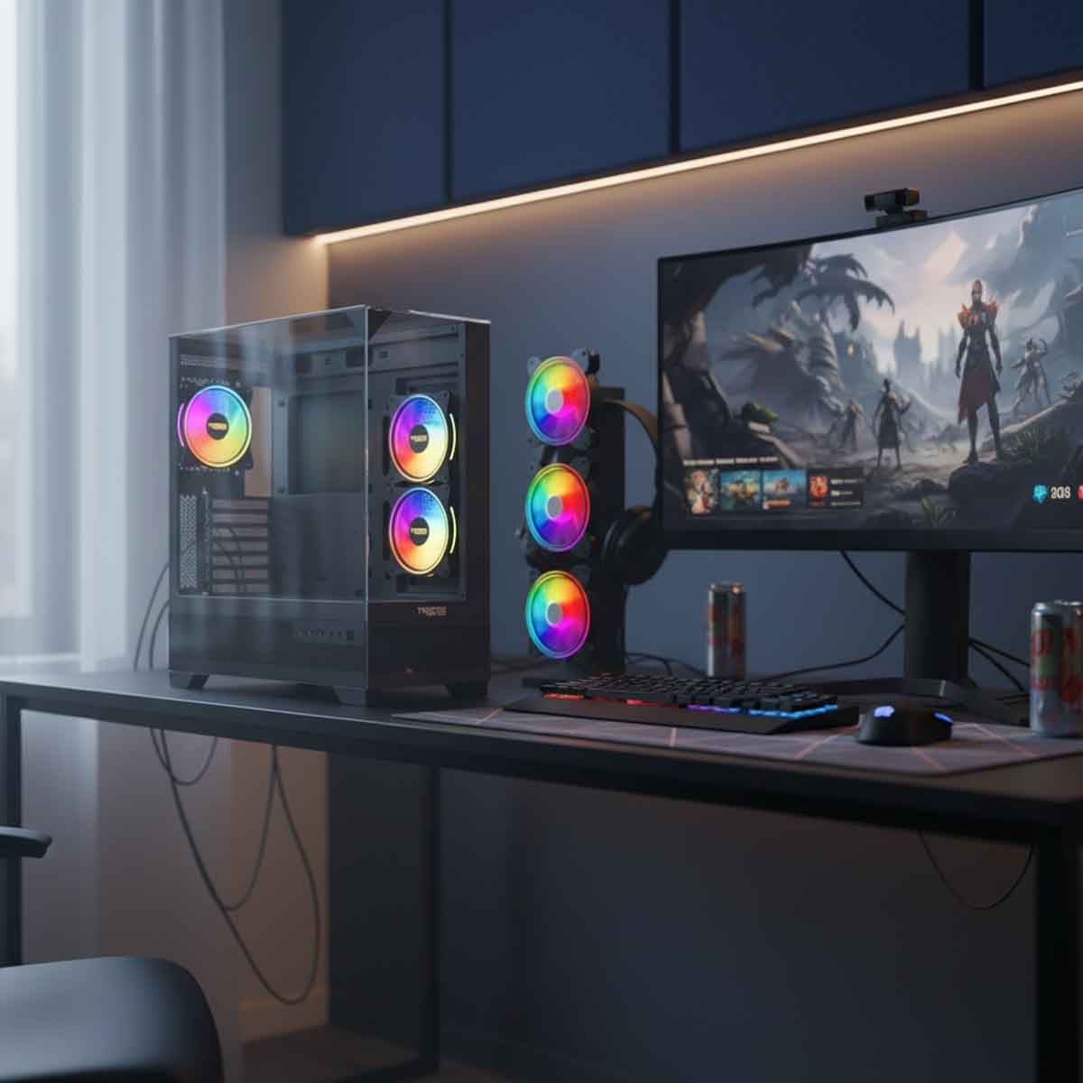 Twisted Minds Black Quantum Mid-Tower Gaming PC Case