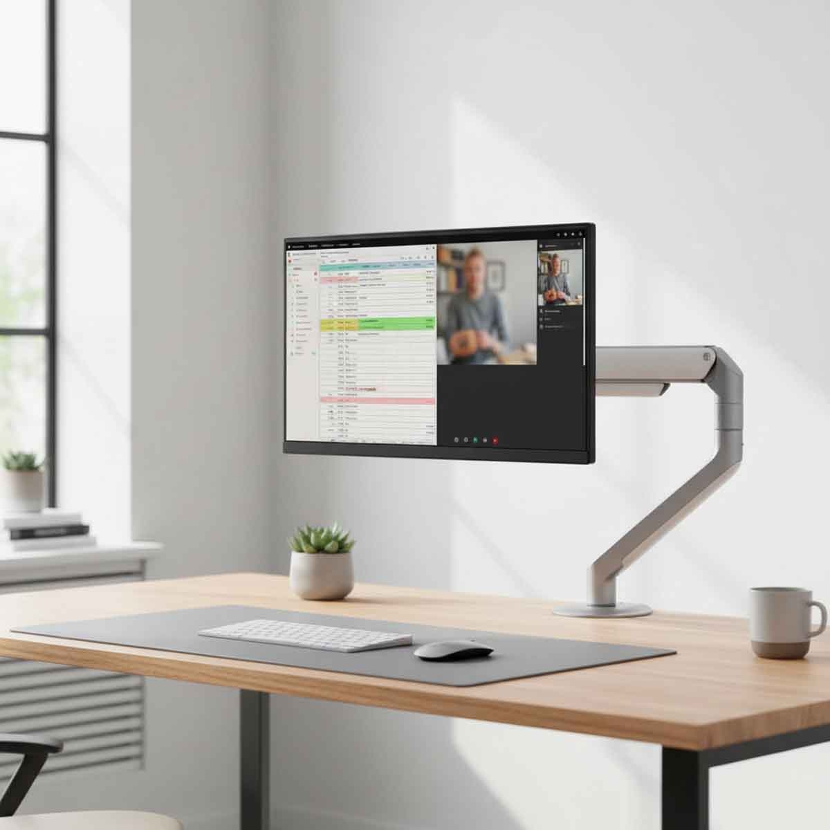 Twisted Minds Single Monitor Aluminum Slim Mechanical Spring Arm Stand