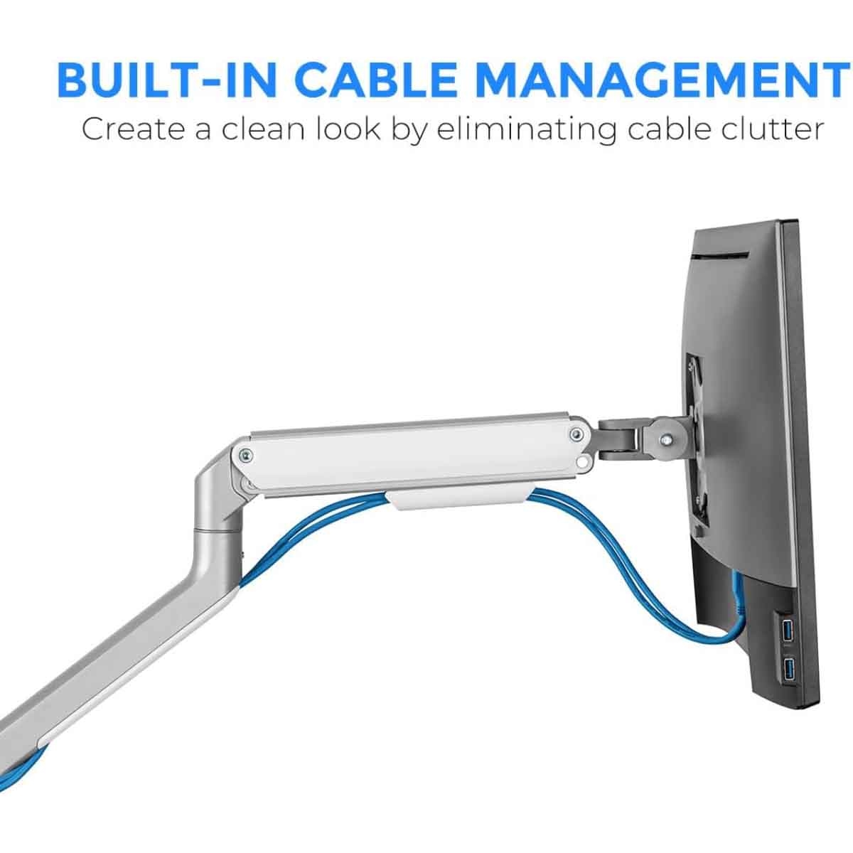 Twisted Minds Single Monitor Aluminum Slim Mechanical Spring Arm Stand