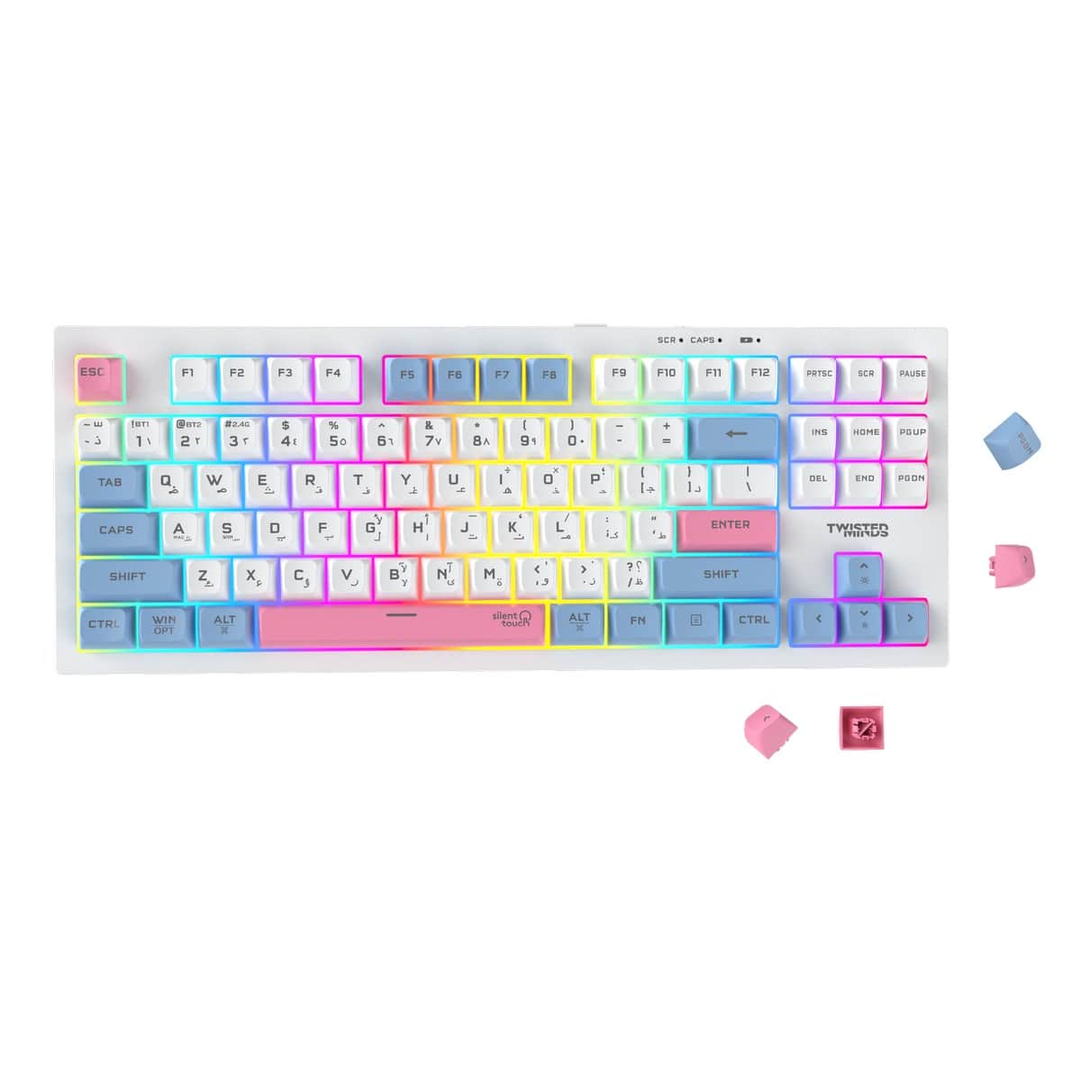 Twisted Minds Spectrum Pro Series 75% 87-Key English/Arabic Wireless Membrane Gaming Keyboard