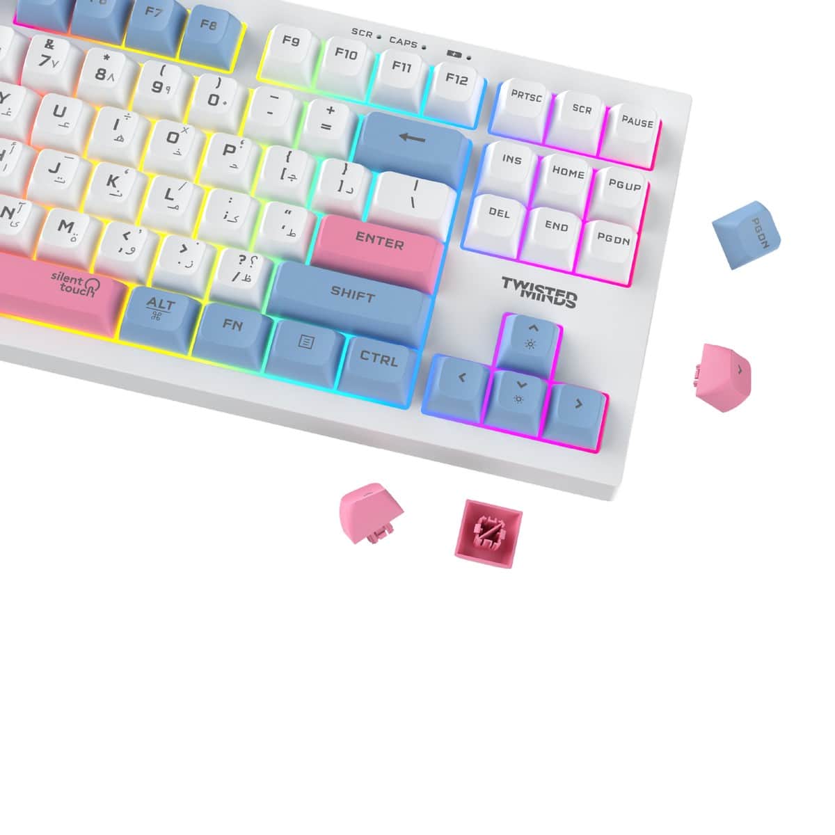 Twisted Minds Spectrum Pro Series 75% 87-Key English/Arabic Wireless Membrane Gaming Keyboard