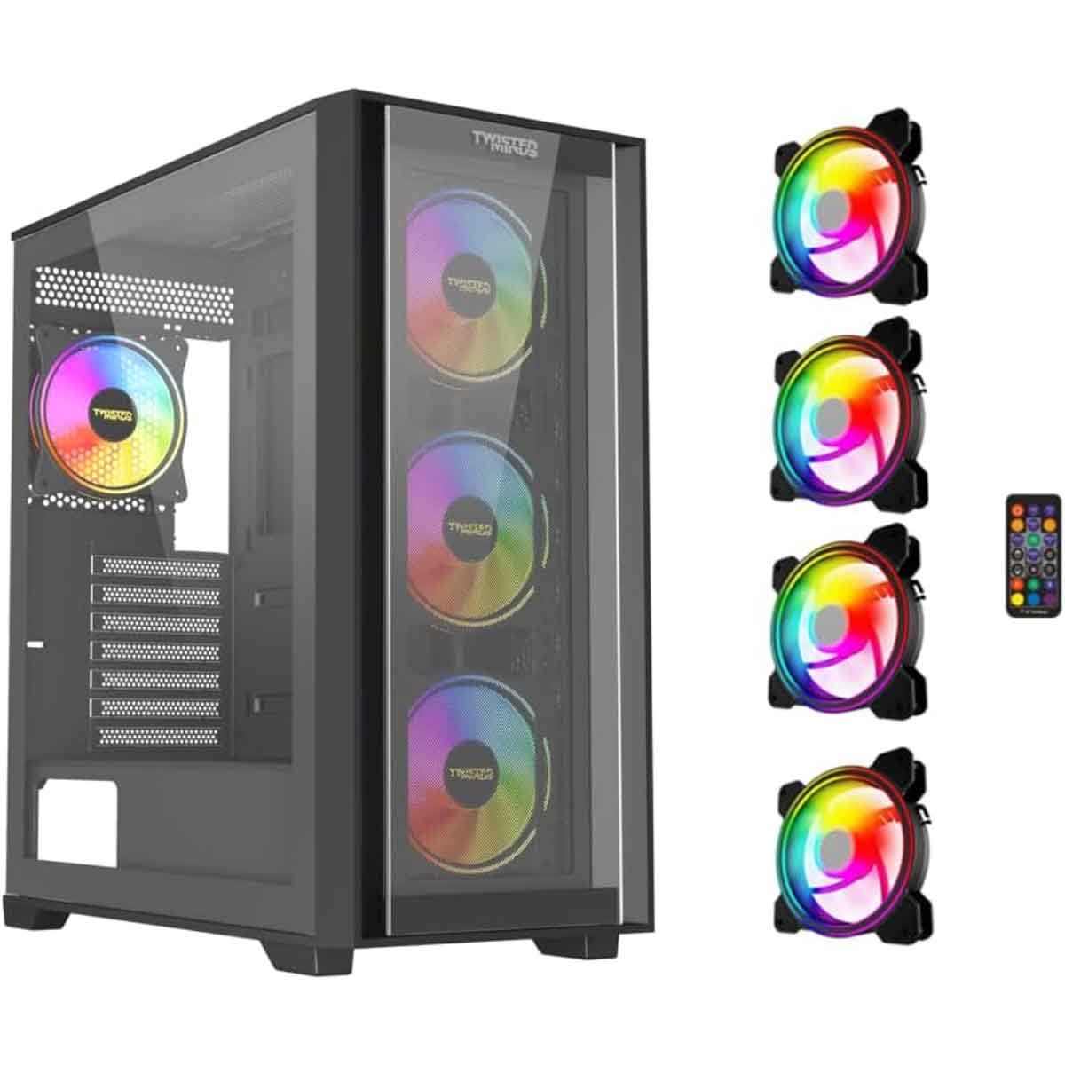 تويستد مايندز ستورم رايدر-04 أسود كيس كمبيوتر ألعاب متوسط الحجم