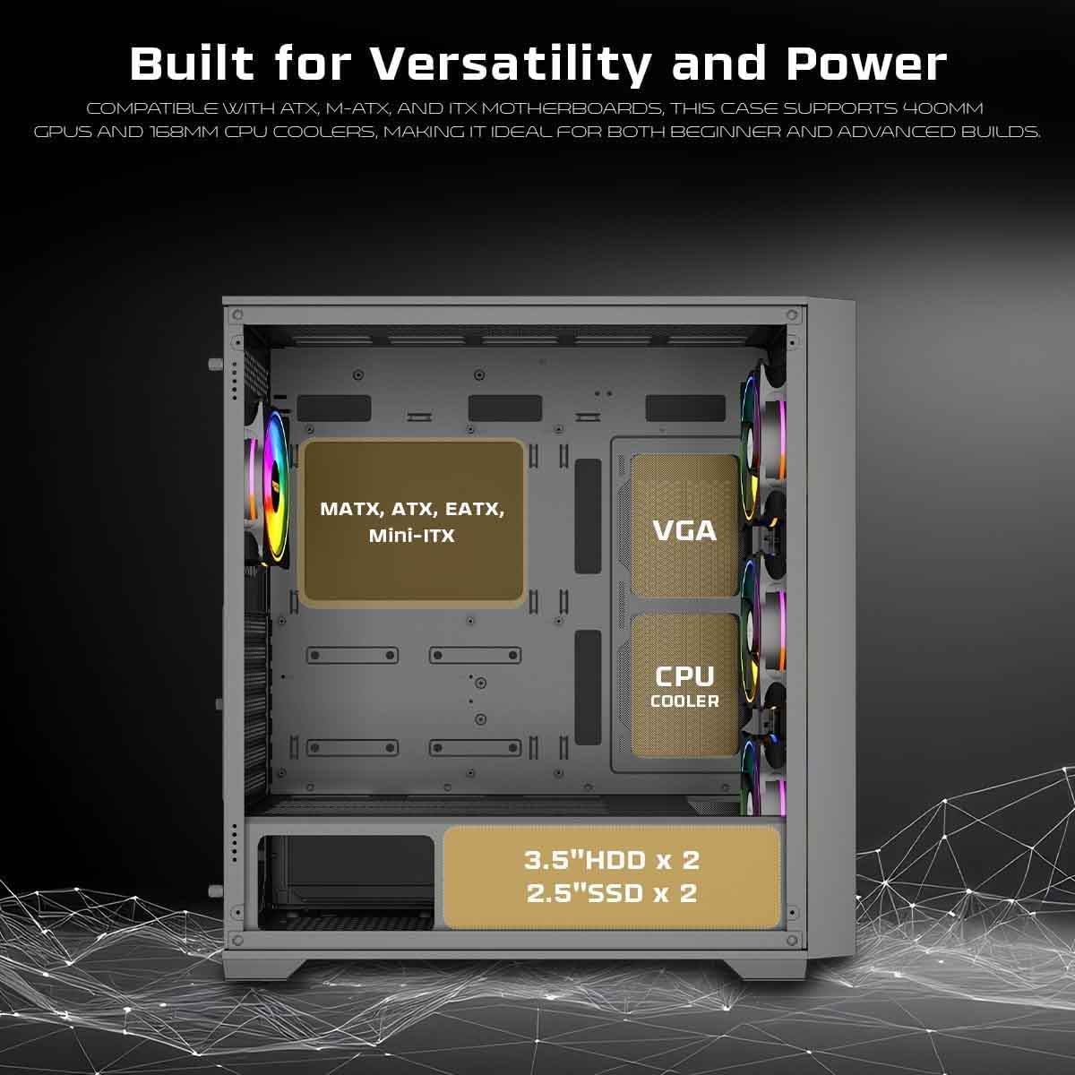 تويستد مايندز ستورم رايدر-04 أسود كيس كمبيوتر ألعاب متوسط الحجم