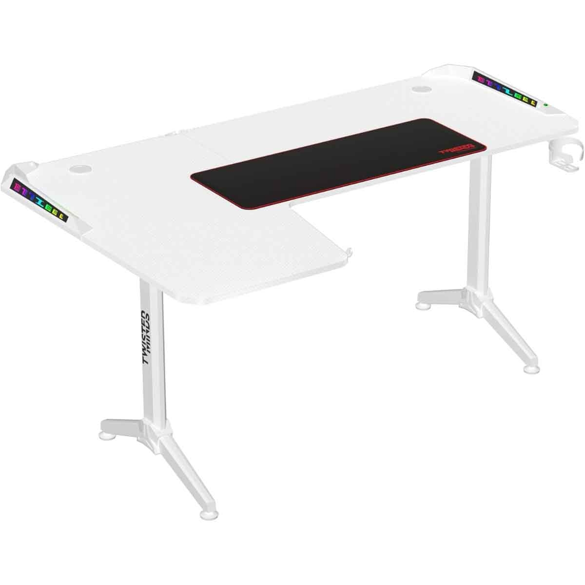 تويستد مايندز واريور أسود مكتب ألعاب RGB شكل حرف L يسار