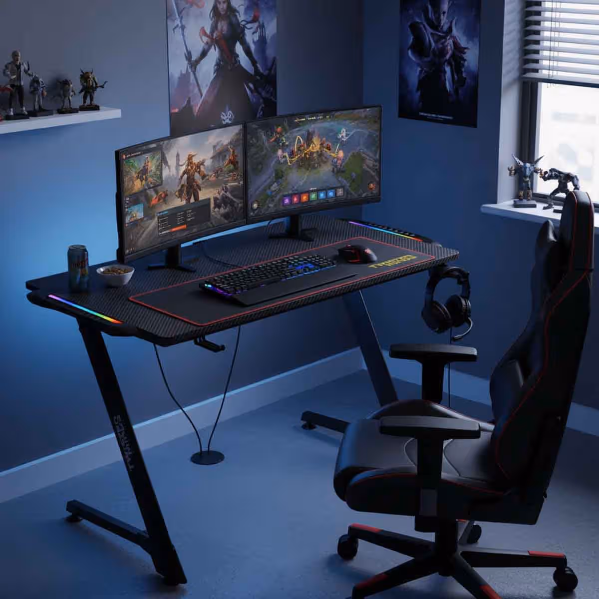 Twisted Minds Z Shaped RGB Gaming Desk