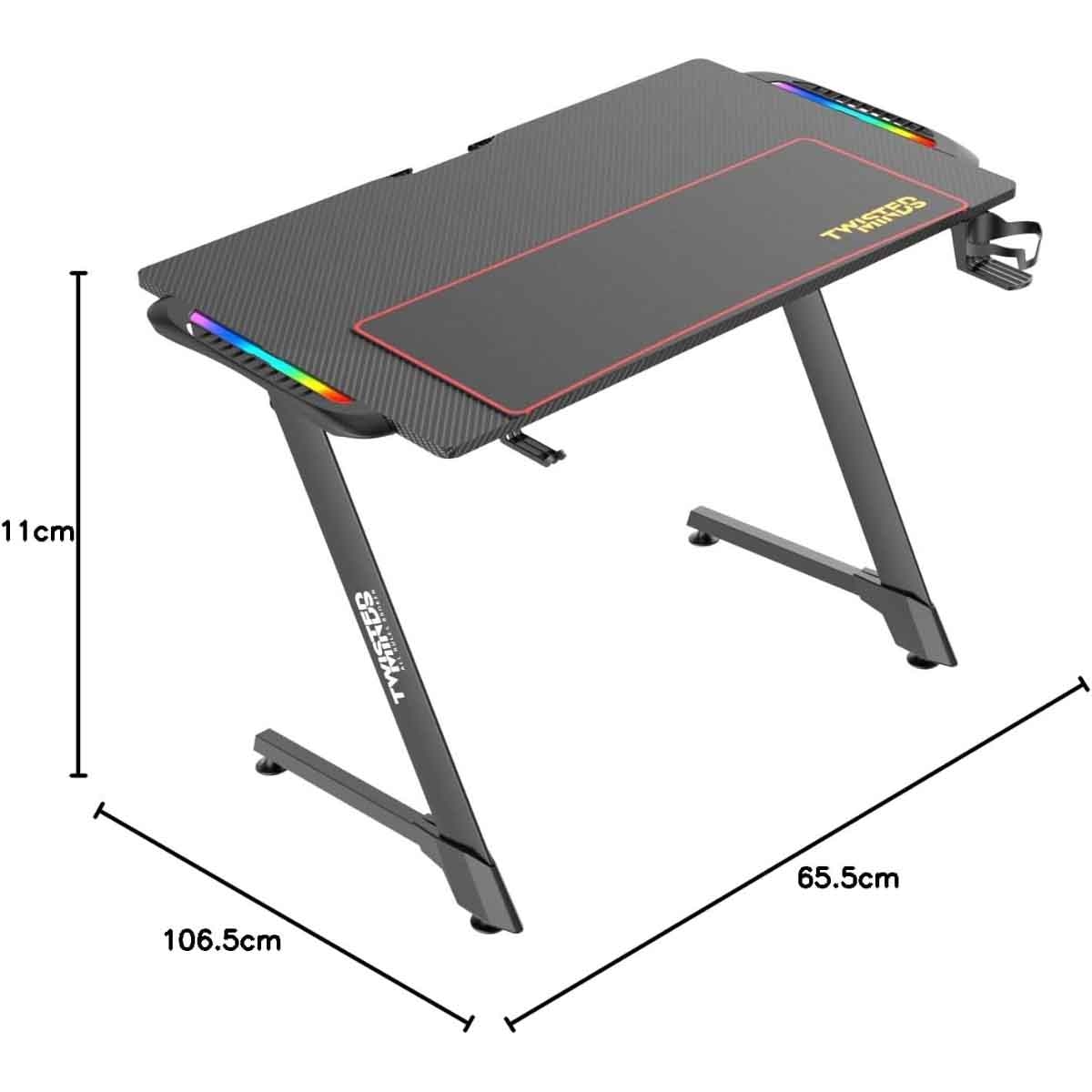 Twisted Minds Z Shaped RGB Gaming Desk