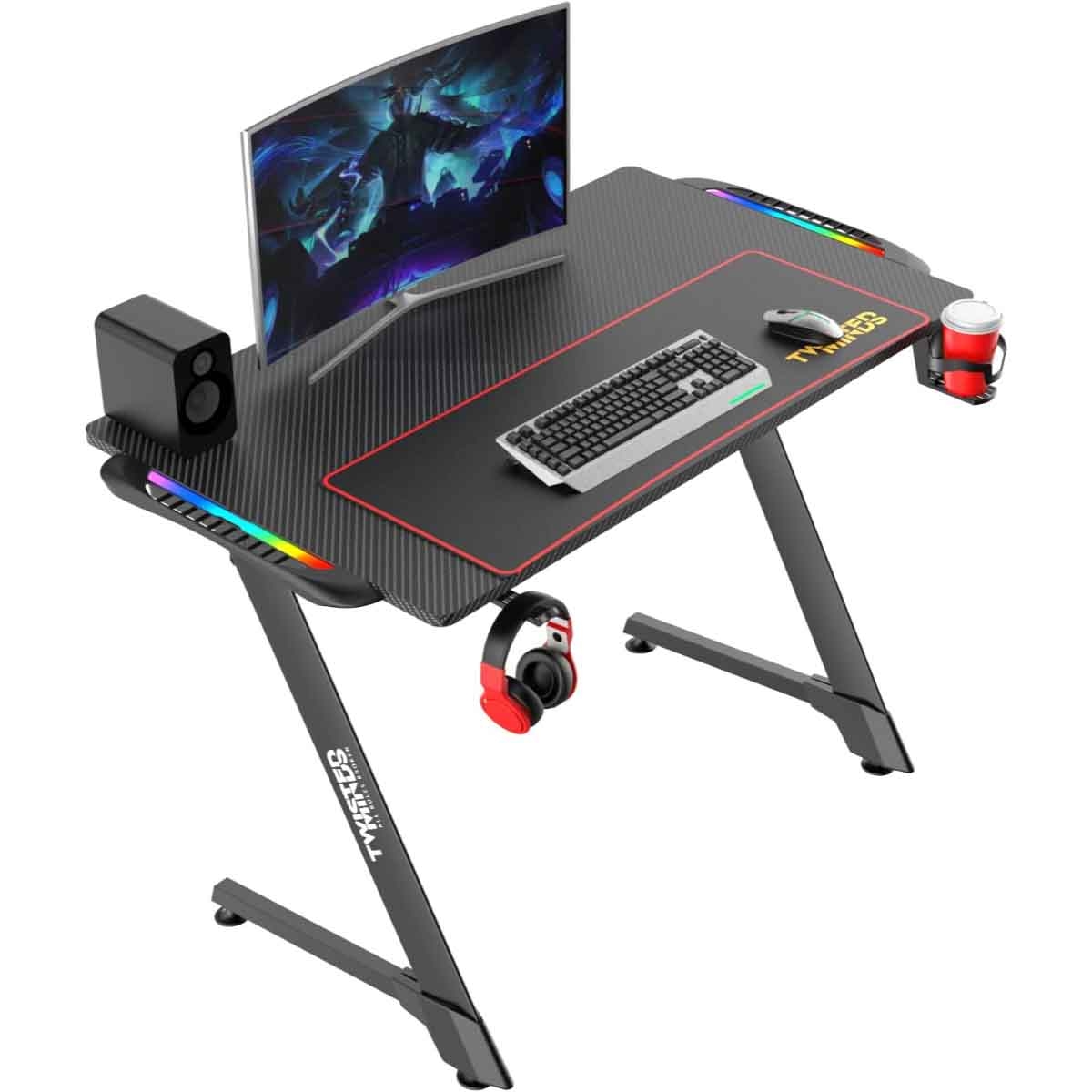 Twisted Minds Z Shaped RGB Gaming Desk