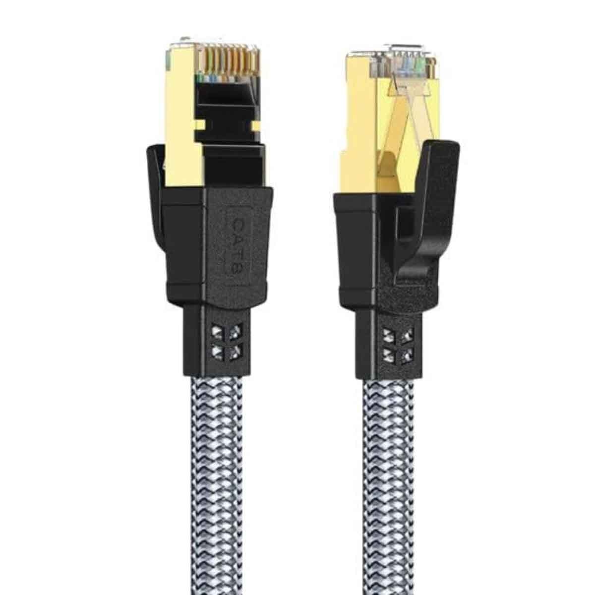 Twisted Minds Braided CAT8 FTP Flat Ethernet Cable