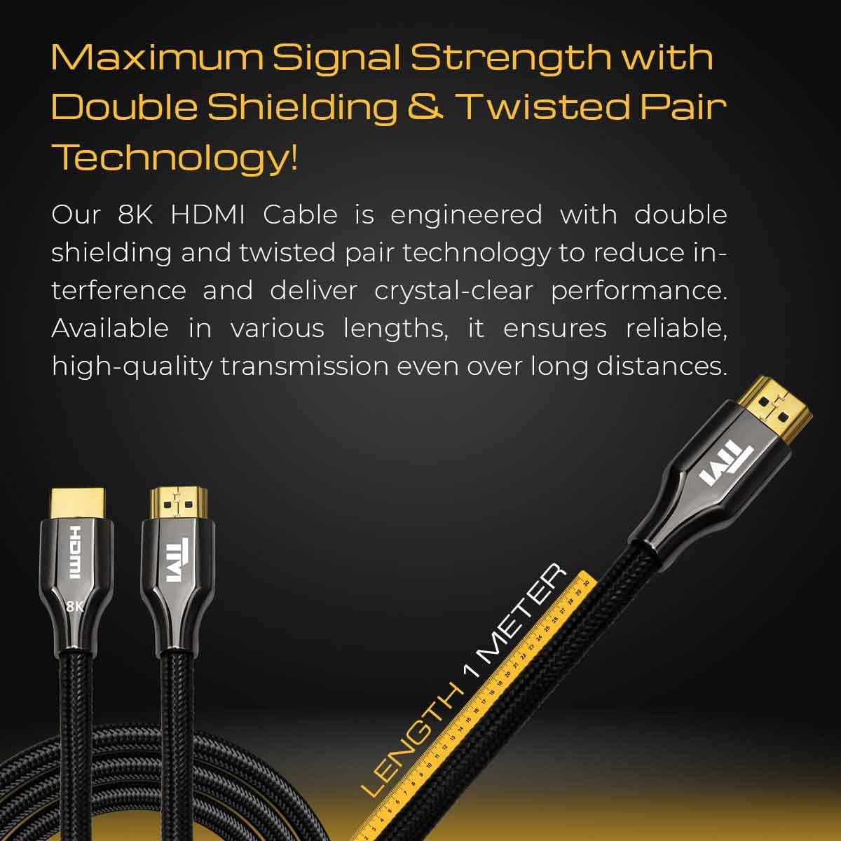 Twisted Minds Zinc Alloy 8K HDMI Braided Cable