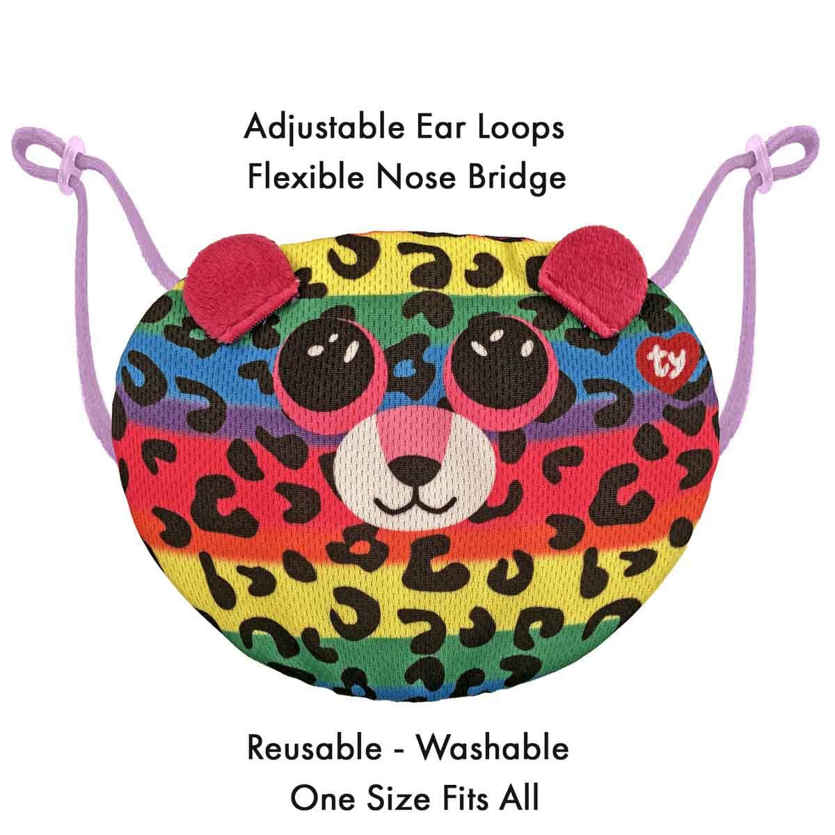 Ty Beanie Boo Leopard Dotty Face Mask Unisex, 3-4 Years