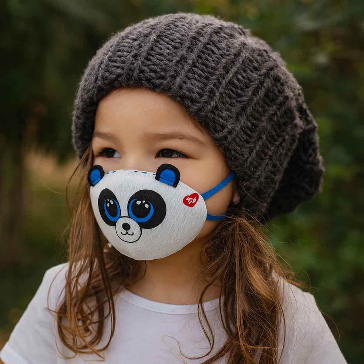 Ty Beanie Boo Panda Bamboo Face Mask Unisex, 3-4 Years