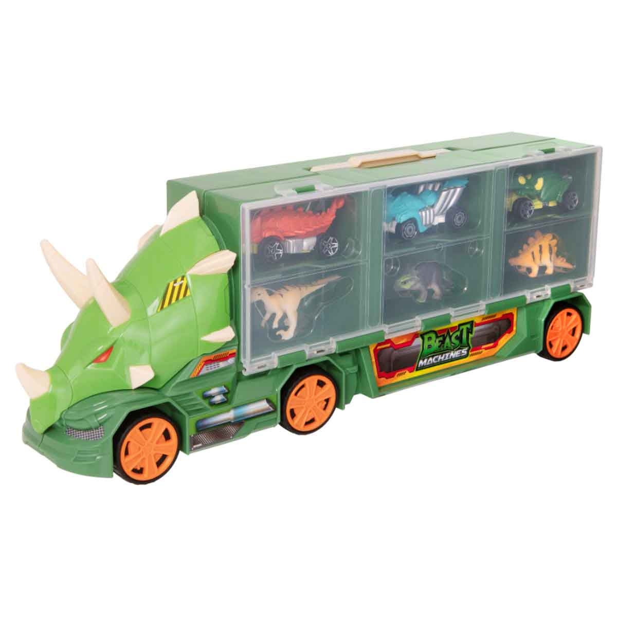 Teamsterz Beats Machines Dino Transporter & 3 Cars Playset Unisex, 3-4 Years