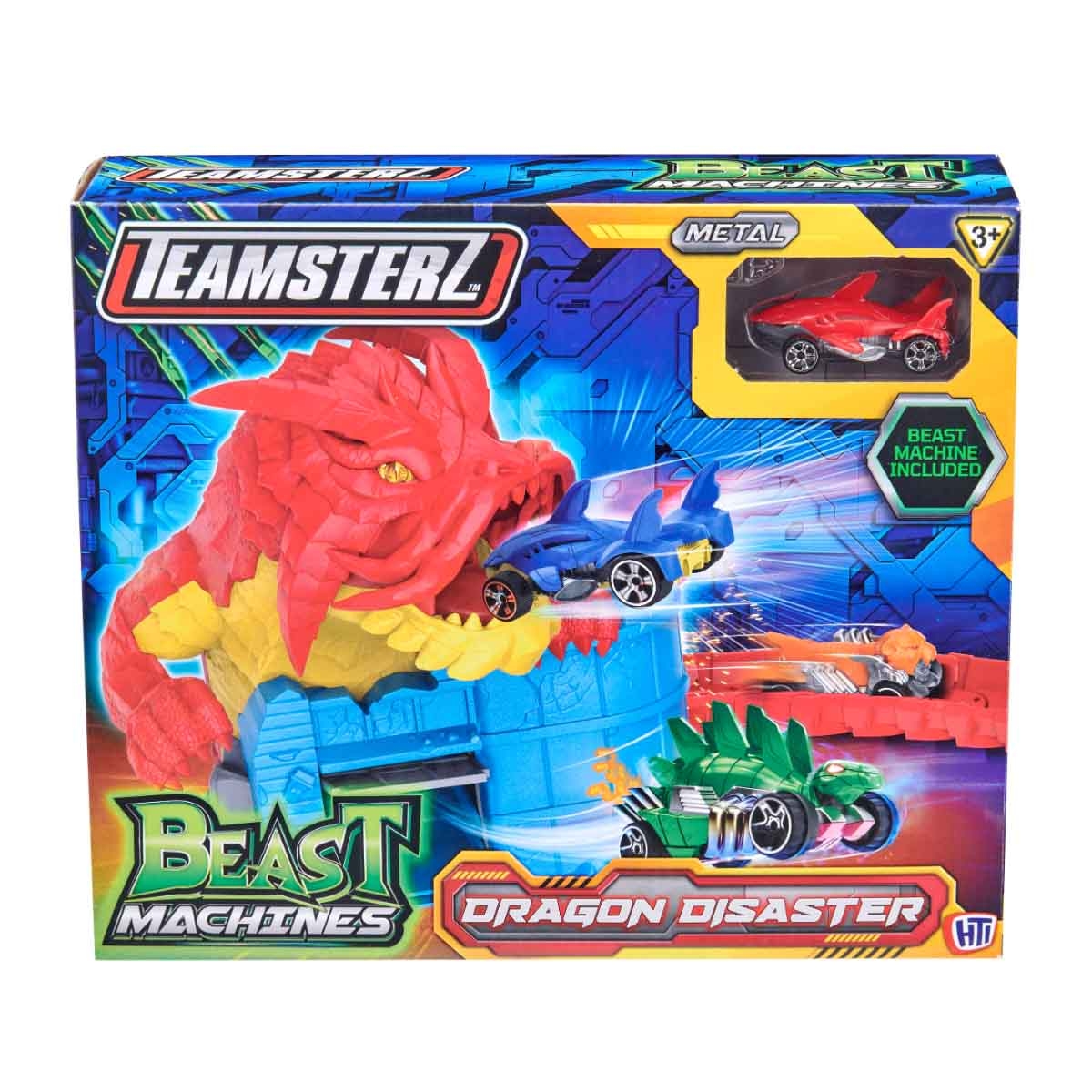 Teamsterz Beast Machine Dragon Disaster & Car Playset Unisex, 3-4 Years