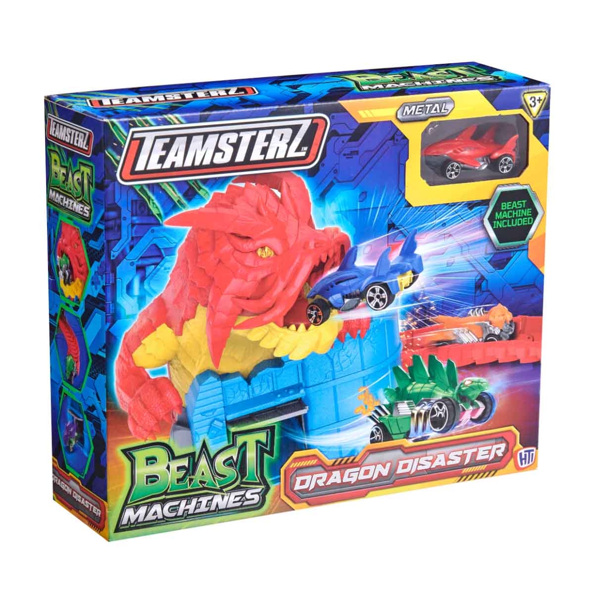 Teamsterz Beast Machine Dragon Disaster & Car Playset Unisex, 3-4 Years