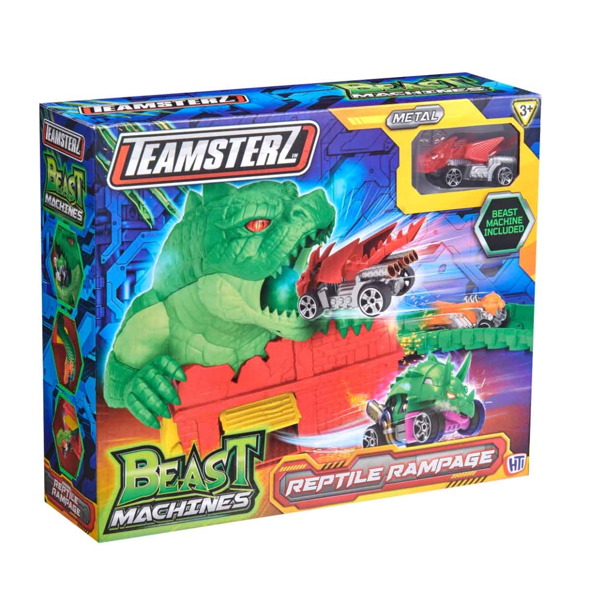 تيمسترز مجموعة بيست ماشين هيجان الزواحف مع سيارة للجنسين، 3-4 سنوات