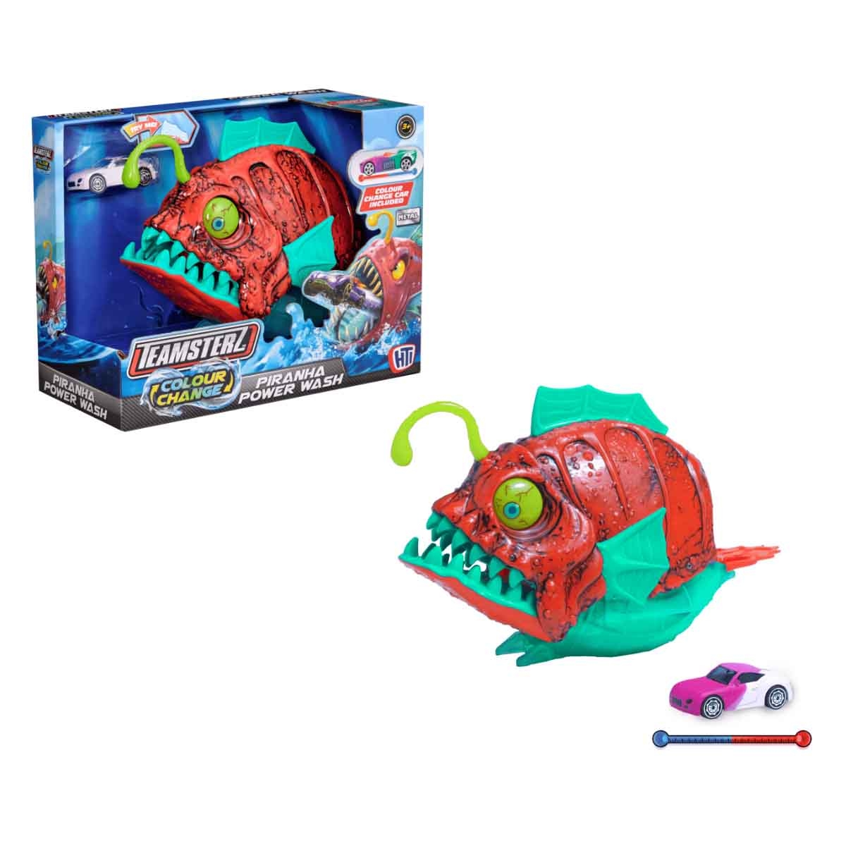 تيمسترز مجموعة غسيل بيرانا متغير اللون مع سيارة للجنسين، 3-4 سنوات