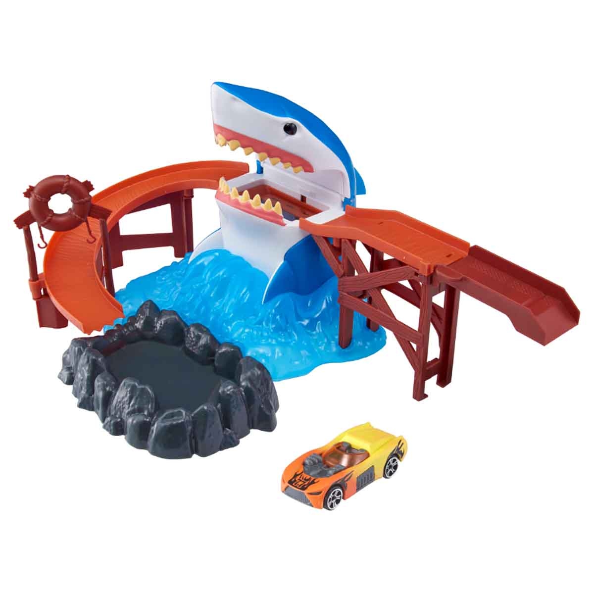 Teamsterz Colour Change Shark Bite & Car Playset Unisex, 3-4 Years
