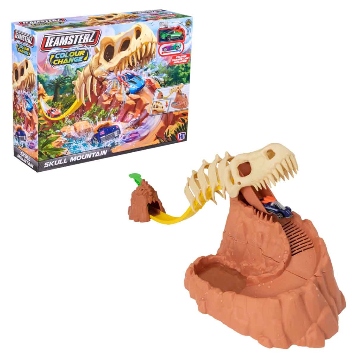 Teamsterz Colour Change Skull Mountain & Car Playset Unisex, 3-4 Years