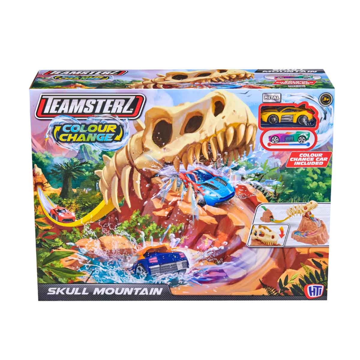 Teamsterz Colour Change Skull Mountain & Car Playset Unisex, 3-4 Years
