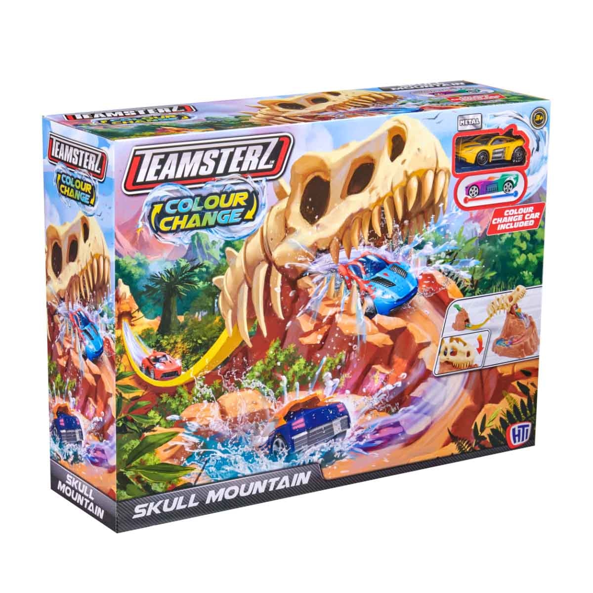 Teamsterz Colour Change Skull Mountain & Car Playset Unisex, 3-4 Years
