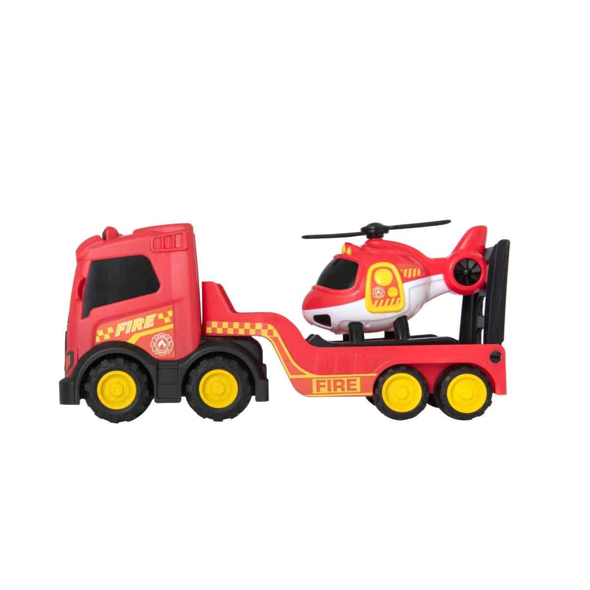 Teamsterz Chunky Trucks Fire Mega Transporter & Helicopter Playset Toddler, 0-2 Years