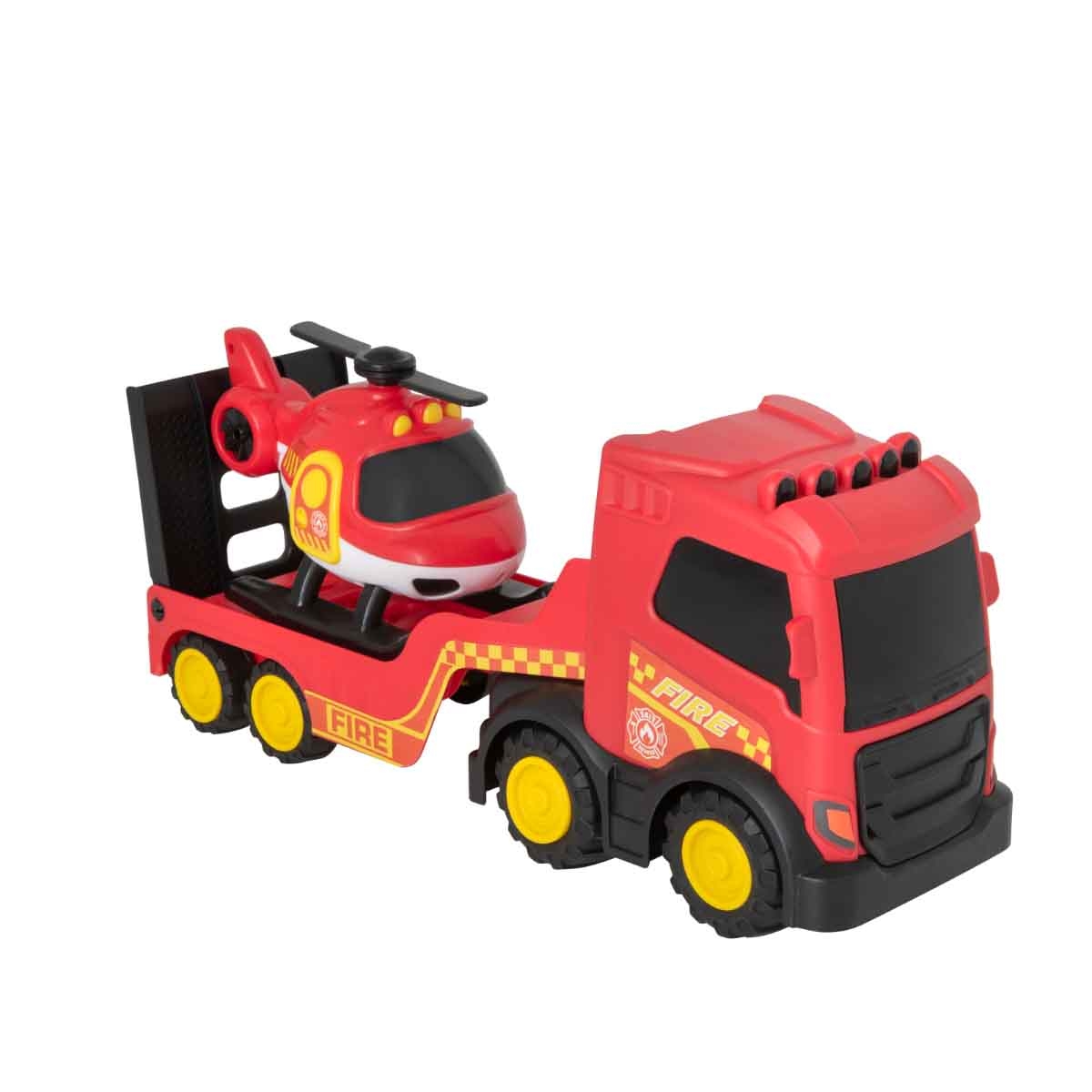 Teamsterz Chunky Trucks Fire Mega Transporter & Helicopter Playset Toddler, 0-2 Years