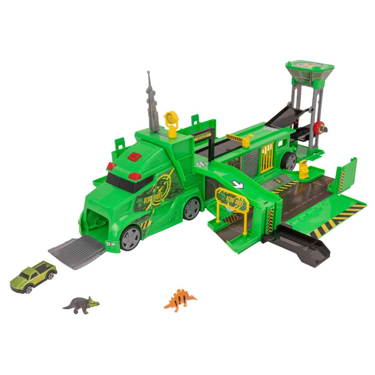 Teamsterz Dino Hunt Command Truck with Car & 2 Dinos Playset Unisex, 3-4 Years