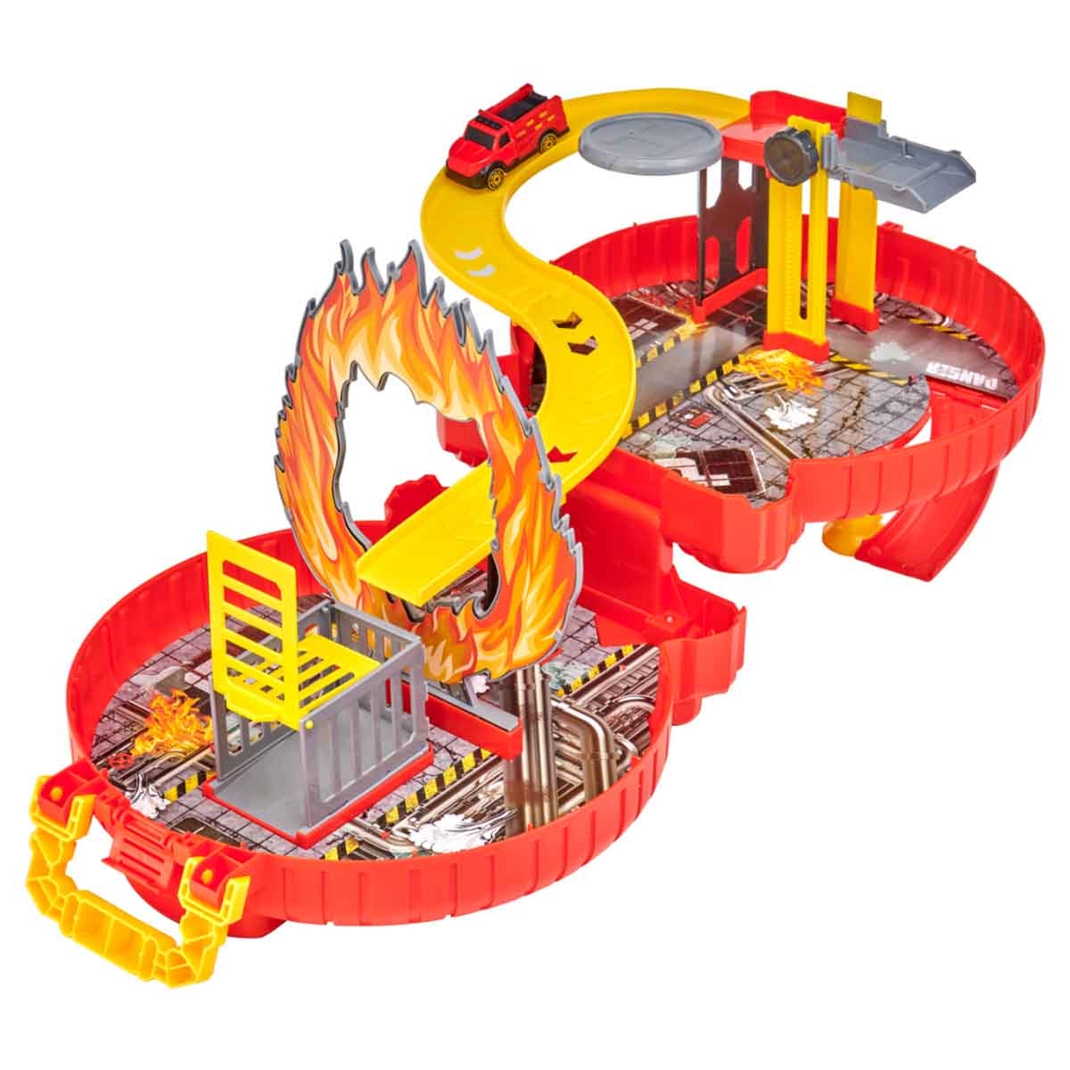 تيمسترز مجموعة مدينة الطوارئ القابلة للحمل مع عجلة وسيارة للجنسين، 3-4 سنوات