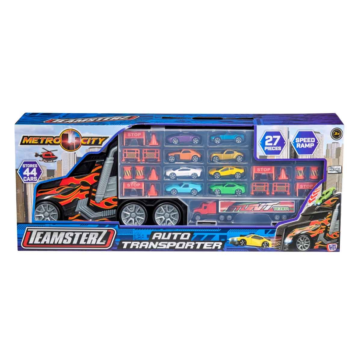 تيمسترز مجموعة ناقلة سيارات مع 8 سيارات للجنسين، 3-4 سنوات