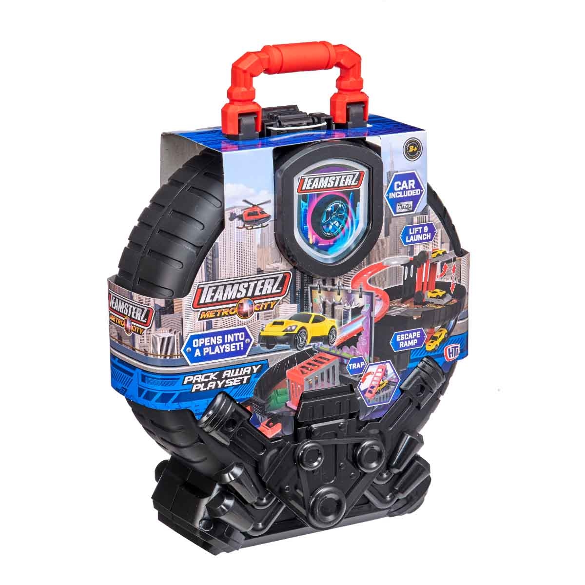 Teamsterz Metro City Packaway Wheel & Car Playset Unisex, 3-4 Years