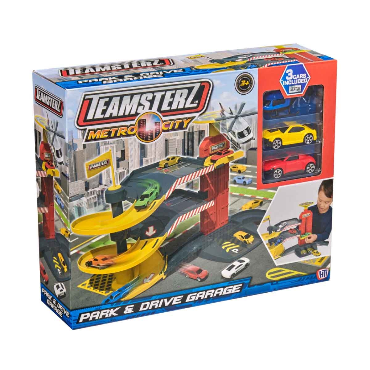 Teamsterz Metro City Park & Drive with 3 Cars Playset Unisex, 3-4 Years