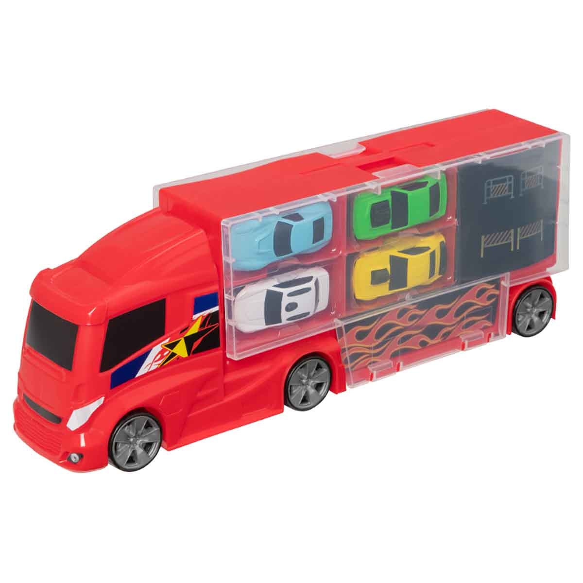 تيمسترز مجموعة حقيبة شاحنة مدينة المترو مع 4 سيارات للجنسين، 3-4 سنوات