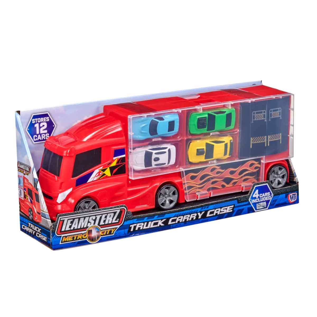 تيمسترز مجموعة حقيبة شاحنة مدينة المترو مع 4 سيارات للجنسين، 3-4 سنوات