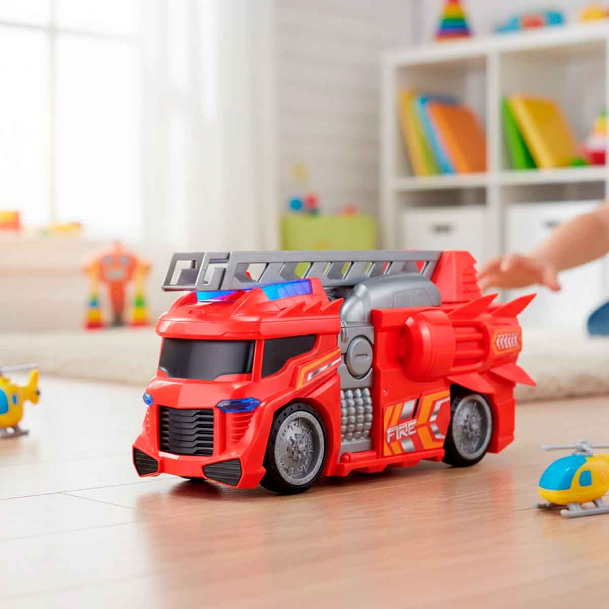 Teamsterz Mean Machines Light & Sound Fire Engine Playset Unisex, 3-4 Years