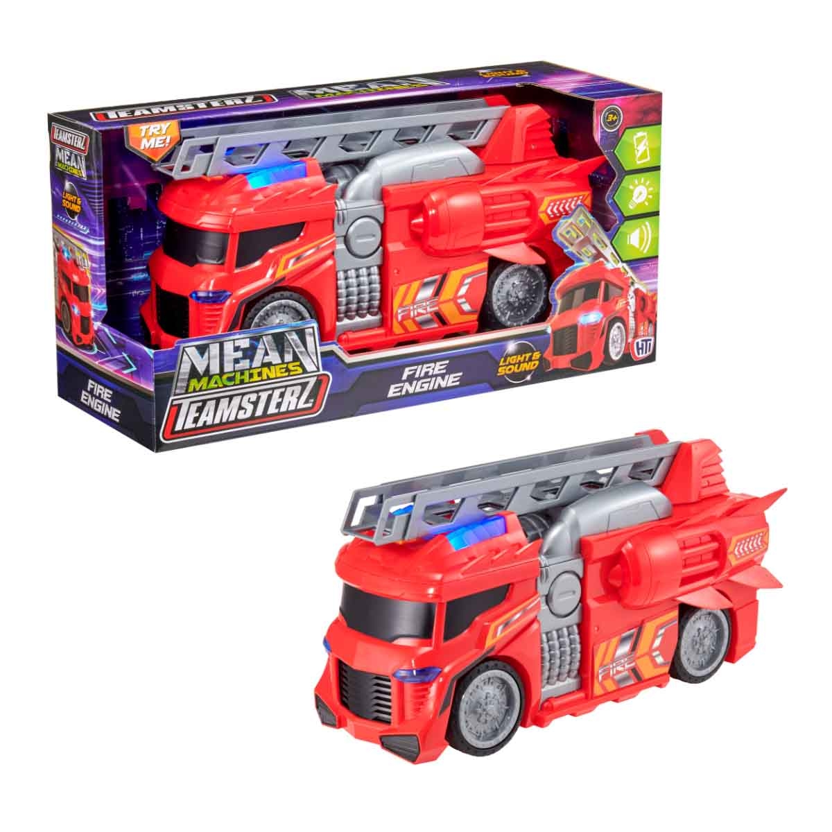 Teamsterz Mean Machines Light & Sound Fire Engine Playset Unisex, 3-4 Years